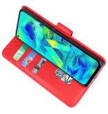 Bookstyle Wallet Taske Etui til Samsung Galaxy M40 Red