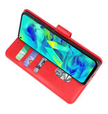 Funda Bookstyle Estuches para Samsung Galaxy M40 Rojo