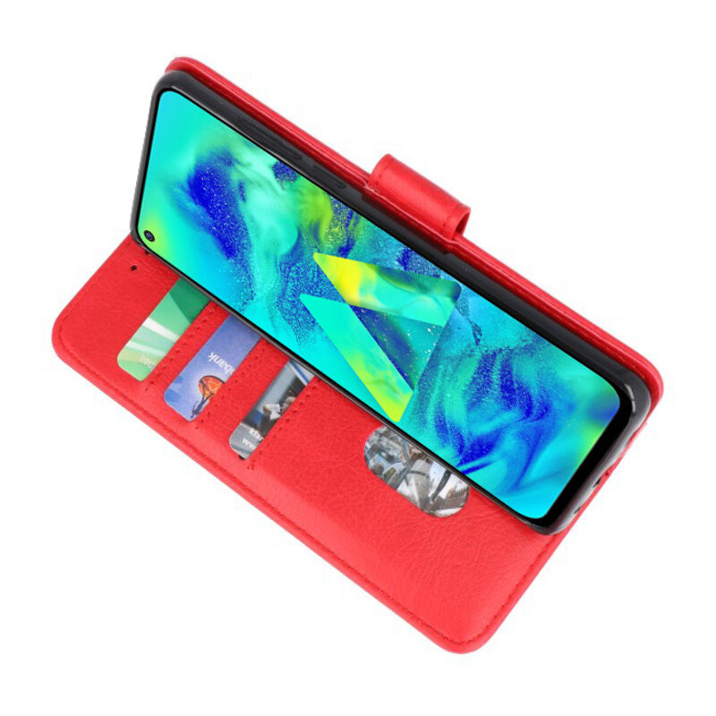 Funda Bookstyle Estuches para Samsung Galaxy M40 Rojo
