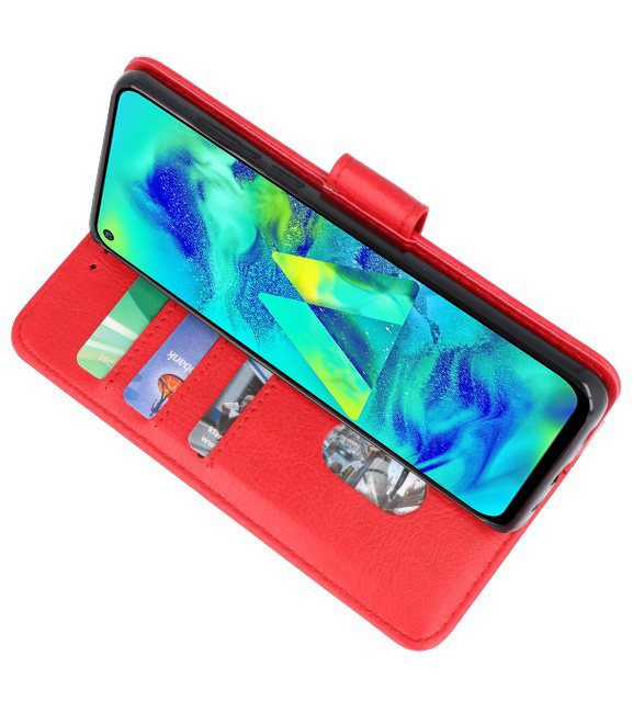 Bookstyle Wallet Cases Case for Samsung Galaxy M40 Red