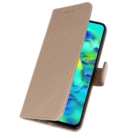 Bookstyle Wallet Taske Etui til Samsung Galaxy M40 Gold