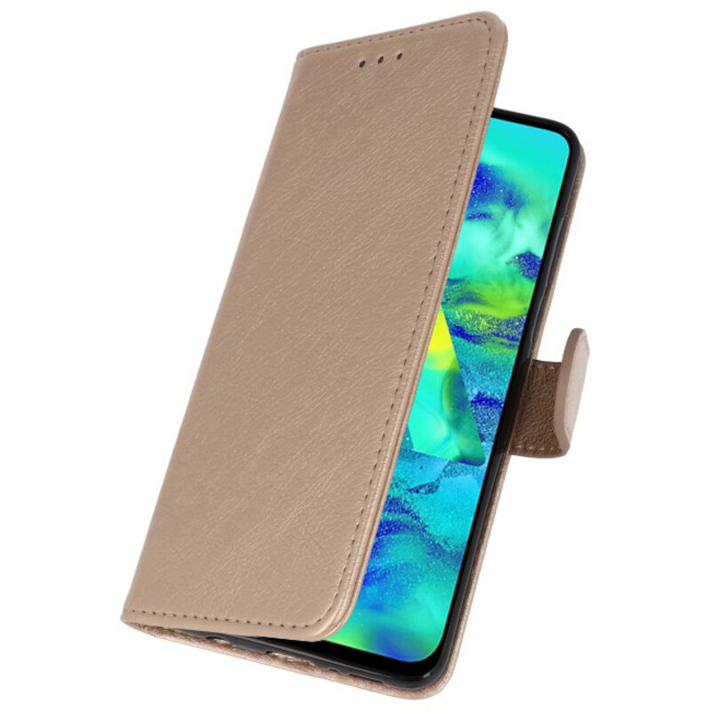 Bookstyle Wallet Taske Etui til Samsung Galaxy M40 Gold