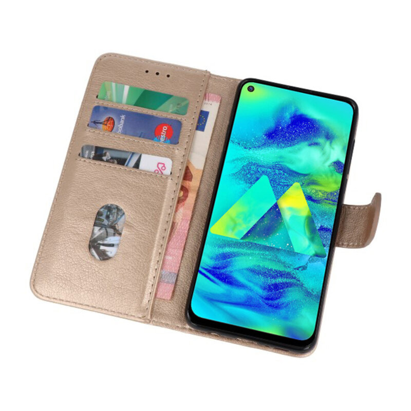 Etuis portefeuille Bookstyle Case pour Samsung Galaxy M40 Gold