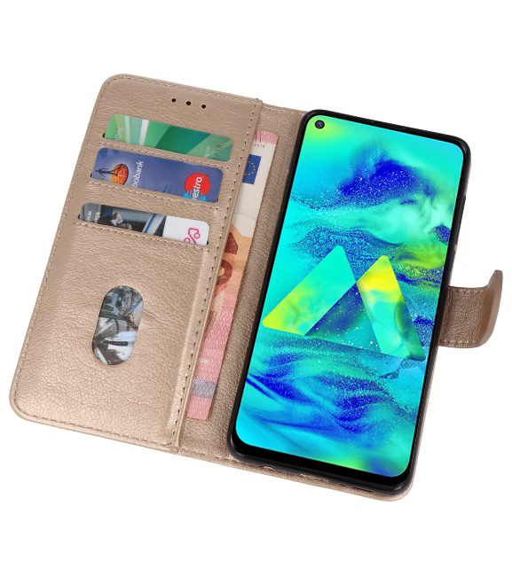 Bookstyle Wallet Cases Case for Samsung Galaxy M40 Gold