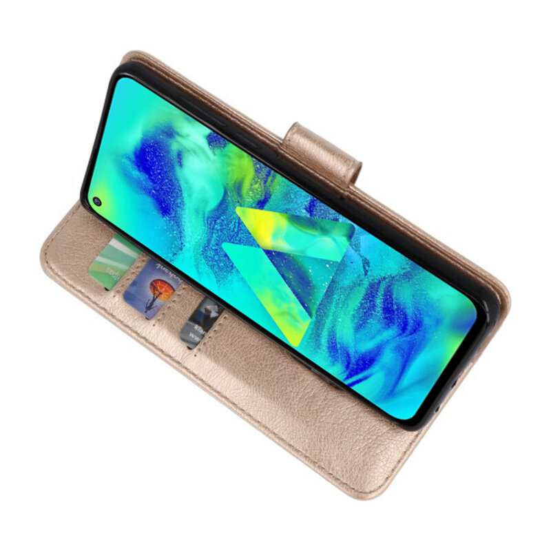 Etuis portefeuille Bookstyle Case pour Samsung Galaxy M40 Gold