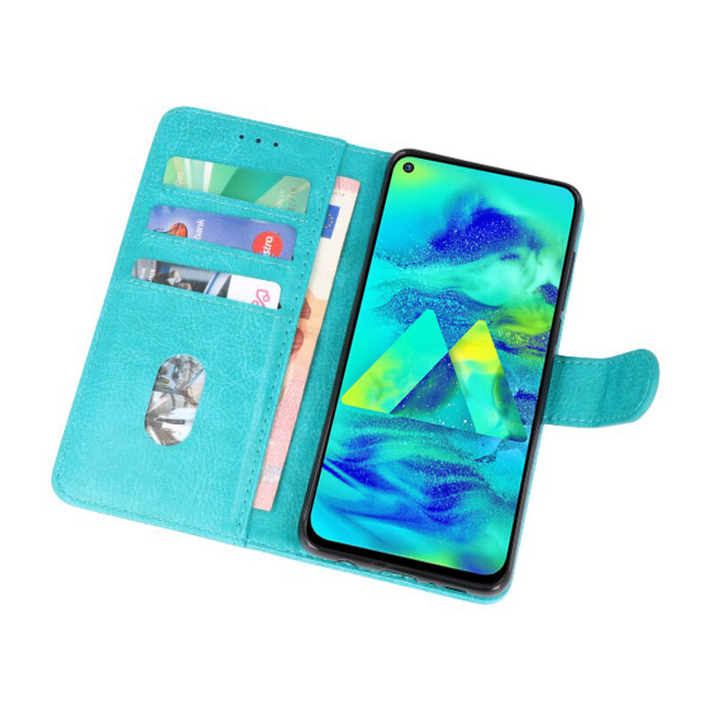 Fundas estilo billetera Bookstyle para Samsung Galaxy M40 verde