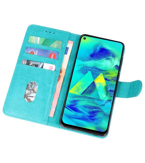 Bookstyle Wallet Cases Hoesje voor Samsung Galaxy M40 Groen