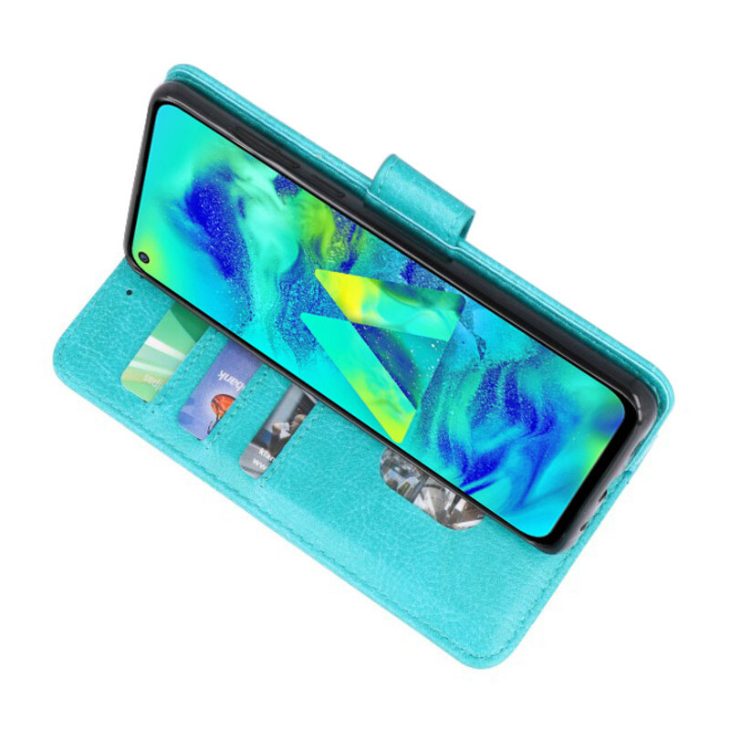 Fundas estilo billetera Bookstyle para Samsung Galaxy M40 verde
