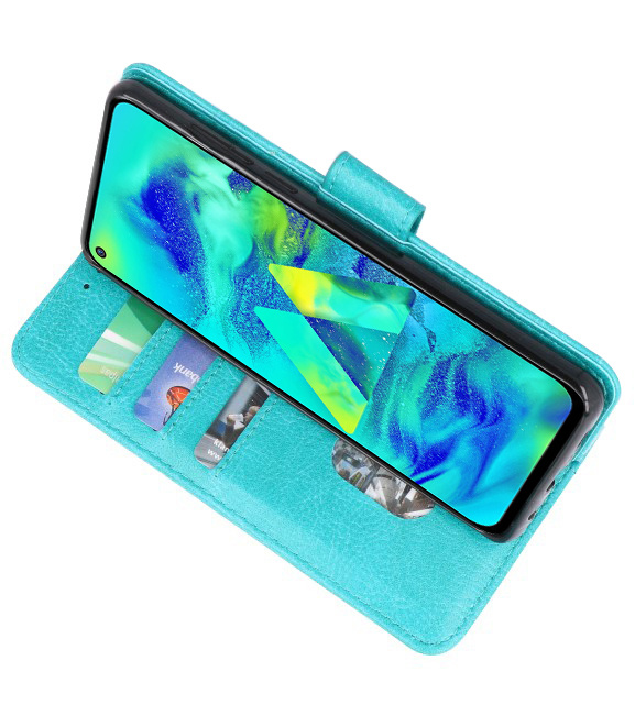 Bookstyle Wallet Cases Hoesje voor Samsung Galaxy M40 Groen