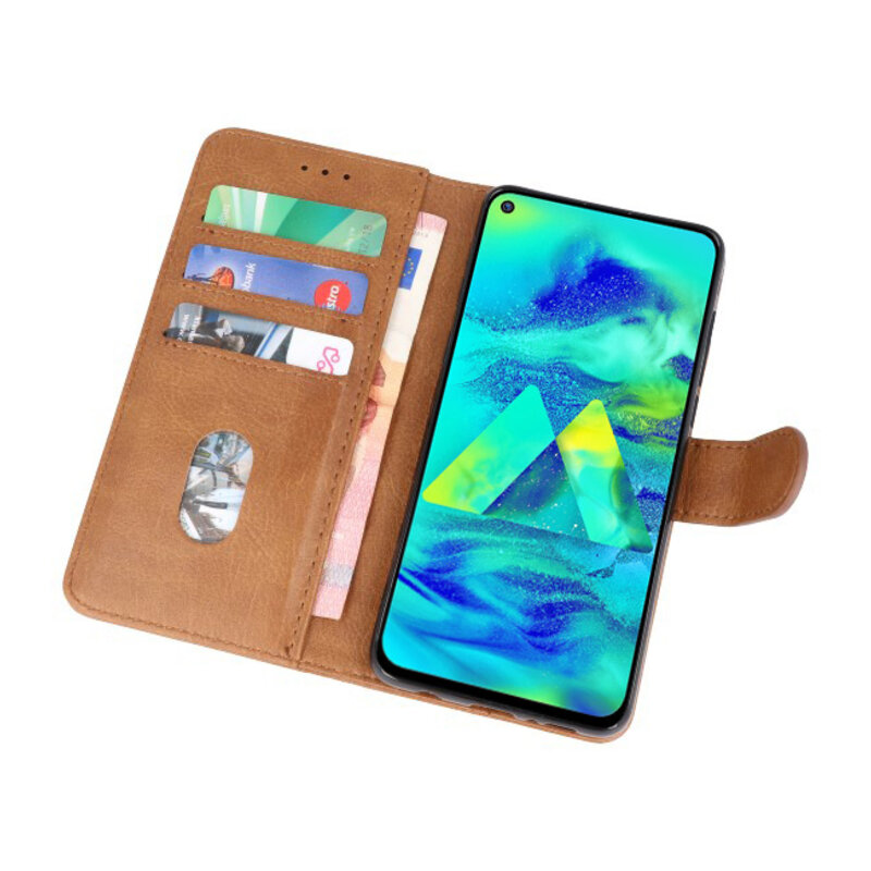 Fundas estilo billetera Bookstyle para Samsung Galaxy M40 Marrón