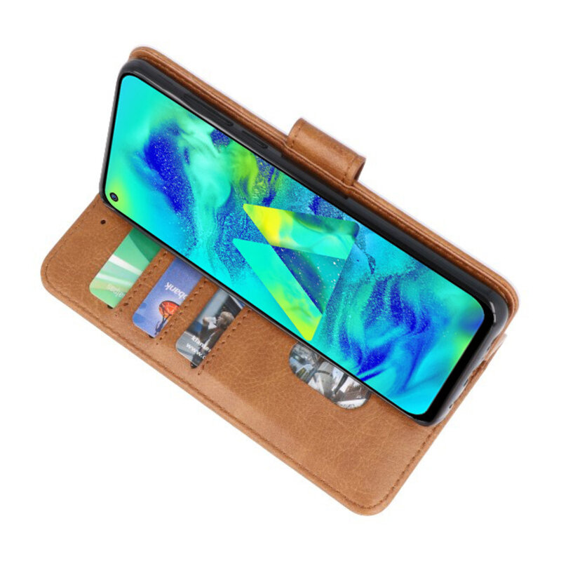 Fundas estilo billetera Bookstyle para Samsung Galaxy M40 Marrón