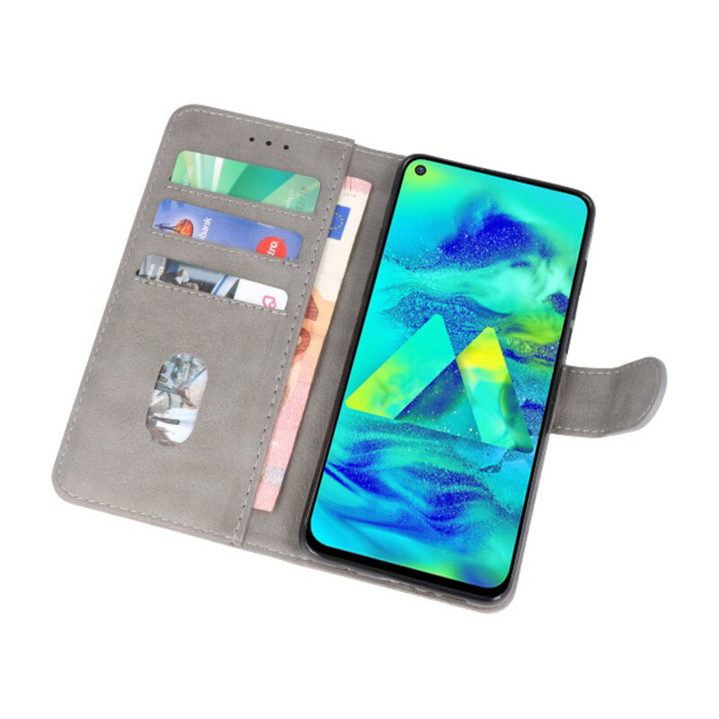 Fundas estilo billetera Bookstyle para Samsung Galaxy M40 gris