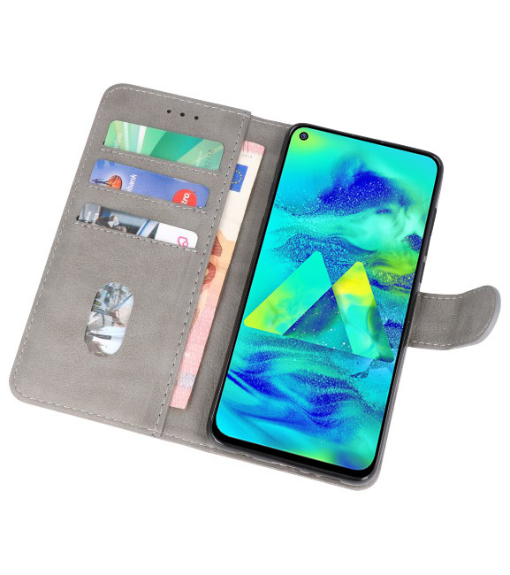 Bookstyle Wallet Cases Hoesje voor Samsung Galaxy M40 Grijs