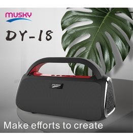Musky Bluetooth Speaker DY-18 Rood