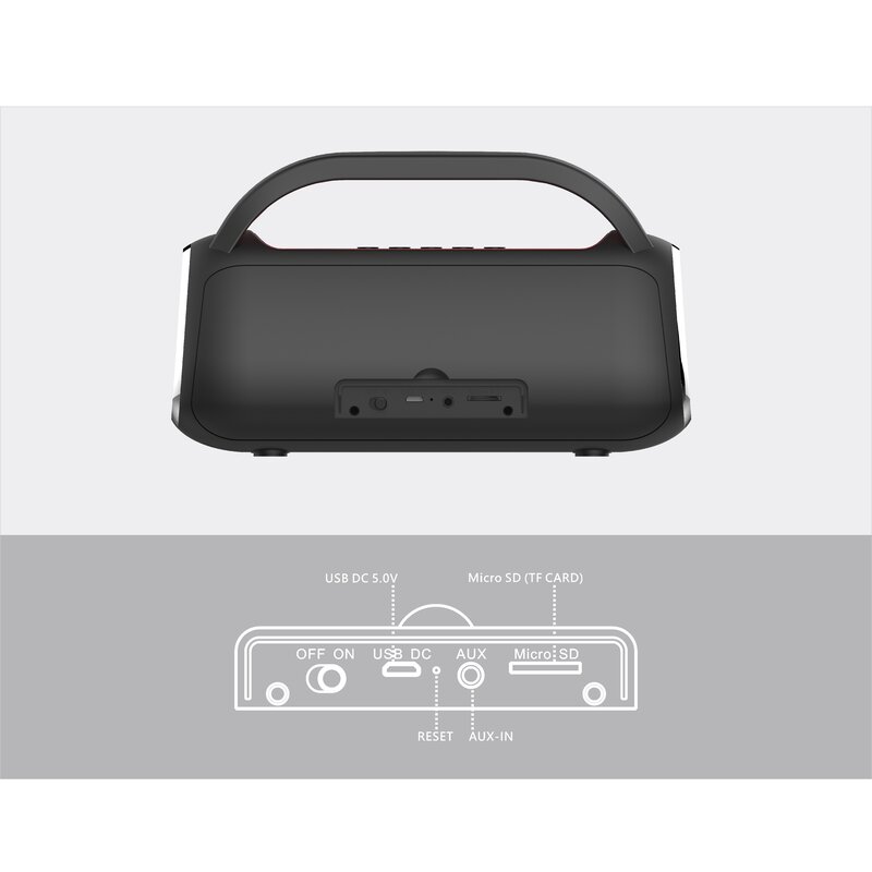 Musky Bluetooth Speaker DY-18 Rood