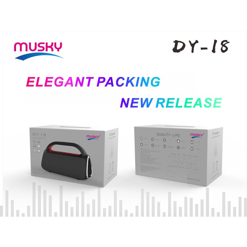 Musky Bluetooth Speaker DY-18 Rood