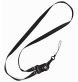 MF Touwtjes Cuerdas CSC para fundas de teléfono, silbato o insignia negro