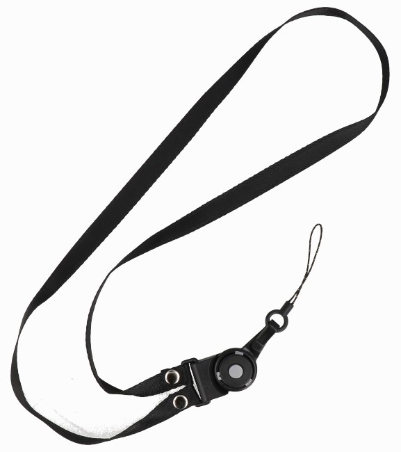 CSC Seile für Phone Cases, Whistle oder Badge Black