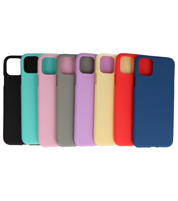 Coque en TPU colorée pour iPhone 11 Pro, gris