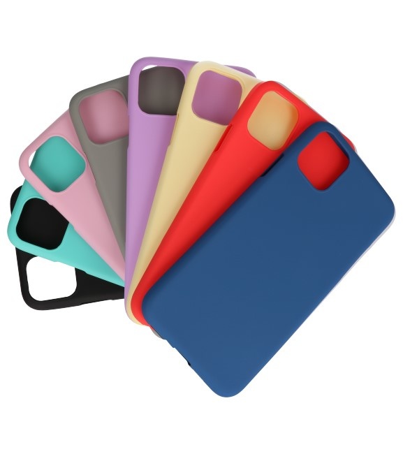 Farve TPU taske til iPhone 11 Pro Max rød