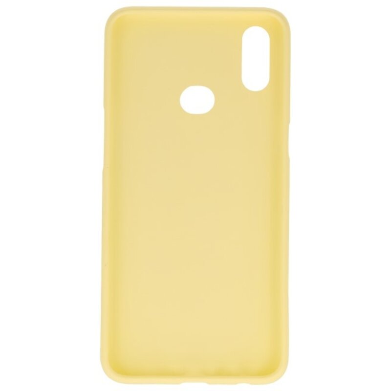 Farve TPU taske til Samsung Galaxy A10s gul