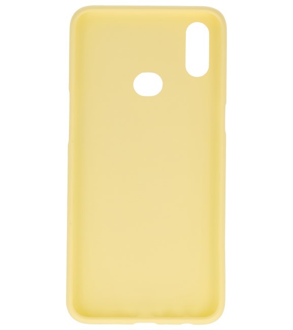 Farve TPU taske til Samsung Galaxy A10s gul