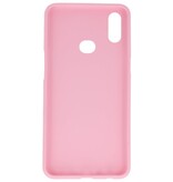 Farve TPU taske til Samsung Galaxy A10s lyserød