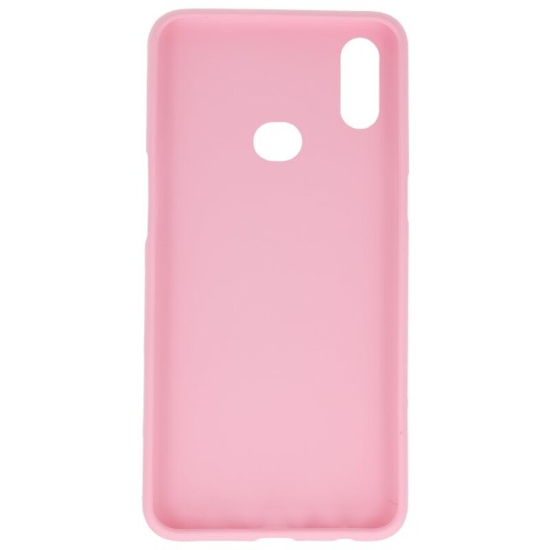 Farve TPU taske til Samsung Galaxy A10s lyserød