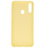 Farve TPU taske til Samsung Galaxy A20s gul