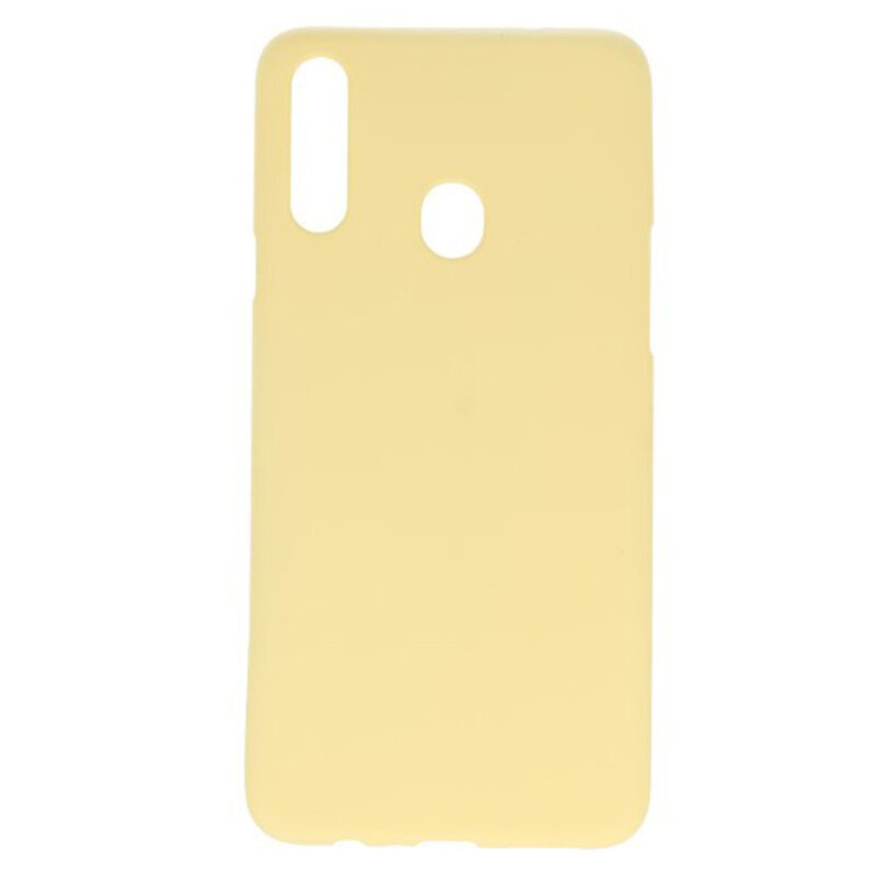 Farve TPU taske til Samsung Galaxy A20s gul