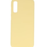 Farve TPU taske til Samsung Galaxy A20s gul