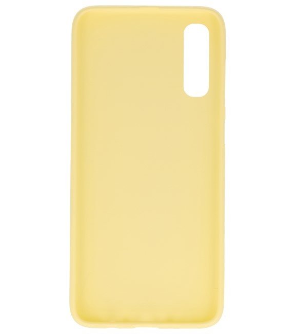 Farve TPU taske til Samsung Galaxy A50s gul