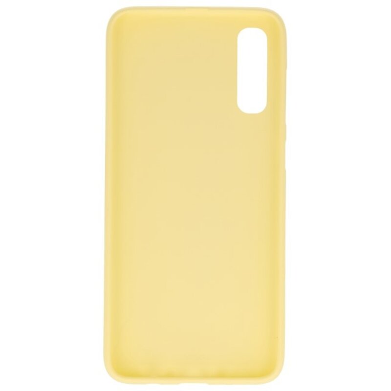 Farve TPU taske til Samsung Galaxy A70s gul