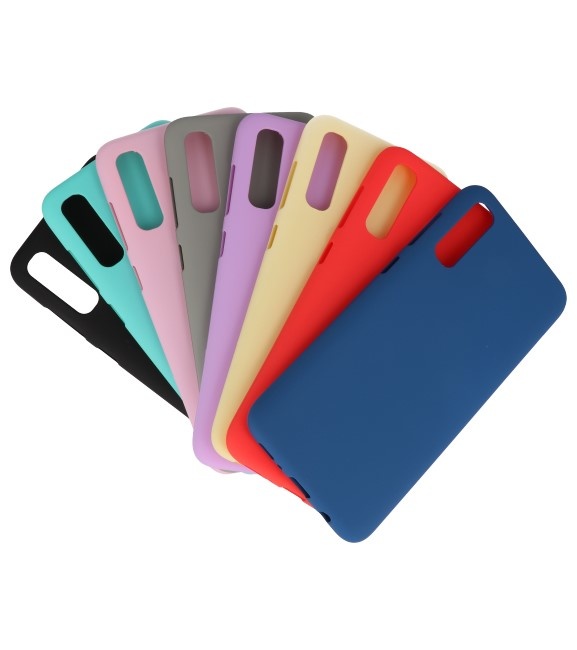 Farve TPU taske til Samsung Galaxy A70s grå