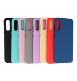 Custodia in TPU a colori per Samsung Galaxy A70s grigia