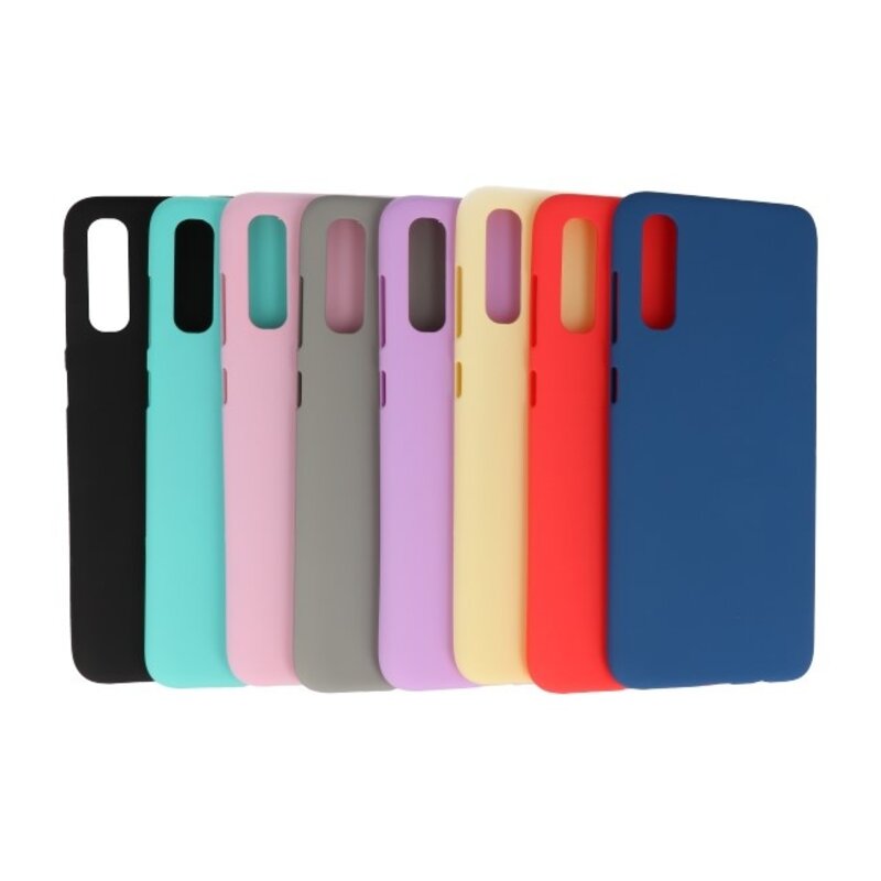 Custodia in TPU a colori per Samsung Galaxy A70s grigia