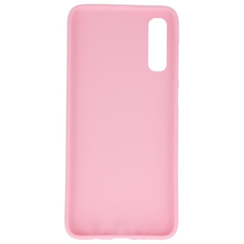 Farve TPU taske til Samsung Galaxy A70s lyserød