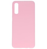 Farve TPU taske til Samsung Galaxy A70s lyserød