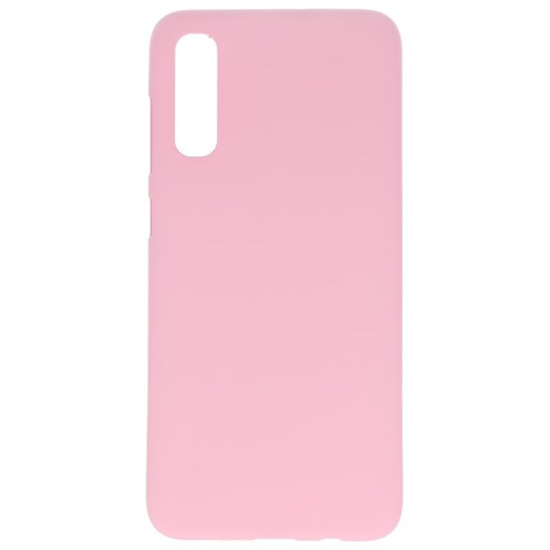 Farve TPU taske til Samsung Galaxy A70s lyserød