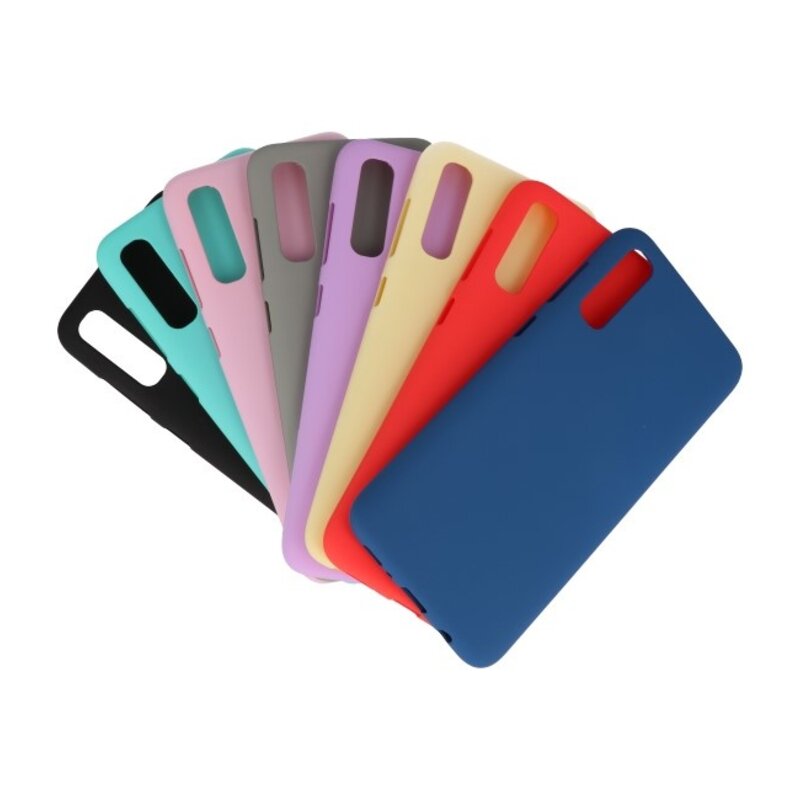 Coque en TPU couleur pour Samsung Galaxy A70s rose