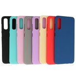 Farve TPU taske til Samsung Galaxy A70s lyserød