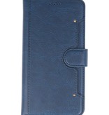 Funda billetera de lujo para iPhone 11 azul marino