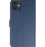 Étui portefeuille de luxe pour iPhone 11 Navy