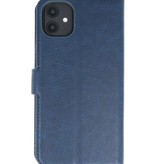 KAIYUE Luxe Portemonnee Hoesje voor iPhone 11 Navy