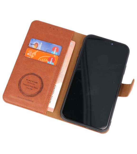 Luxury Wallet Case for iPhone 11 Brown