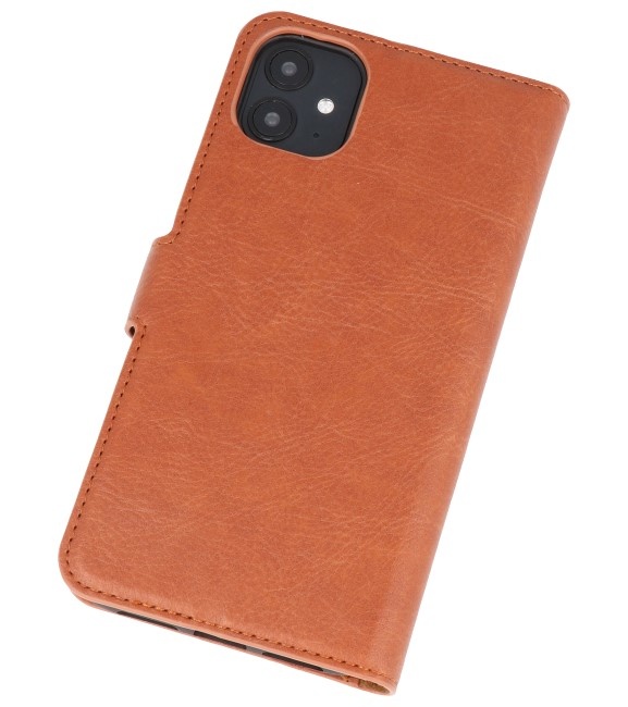 KAIYUE Luxe Portemonnee Hoesje voor iPhone 11 Bruin