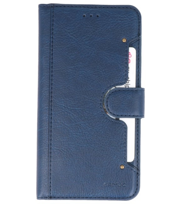 KAIYUE Luxe Portemonnee Hoesje voor iPhone 11 Pro Navy