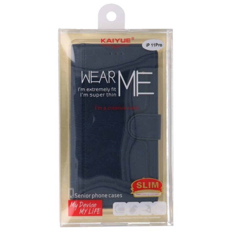 Custodia a portafoglio di lusso per iPhone 11 Pro Navy