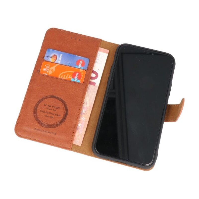 Luxury Wallet Case for iPhone 11 Pro Brown