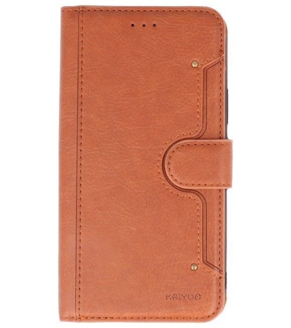 KAIYUE Luxe Portemonnee Hoesje voor iPhone 11 Pro Bruin